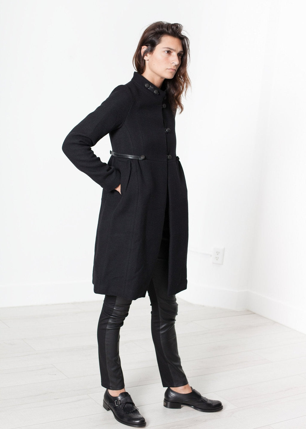 Zoulou Coat in Black -nadeem