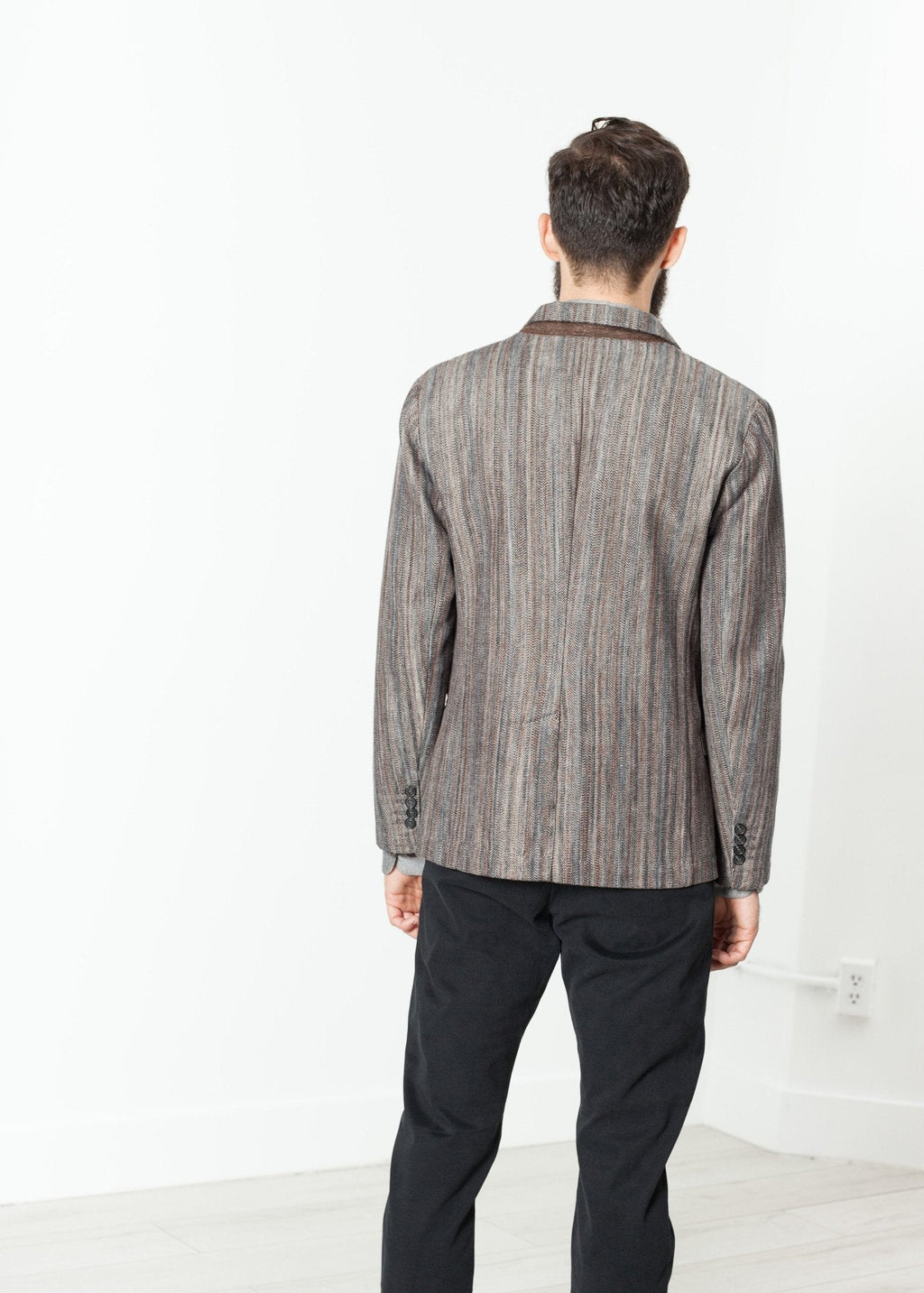 Watercolor Sport Jacket in Brown/Blue - raj