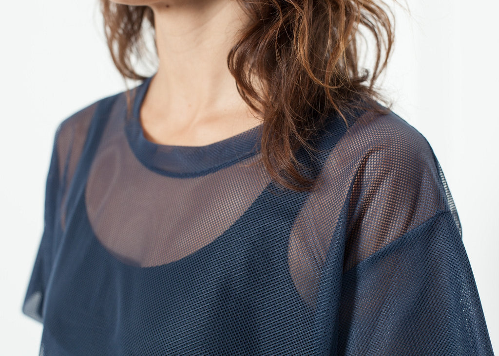 Mesh Over Dress in Navy - raj