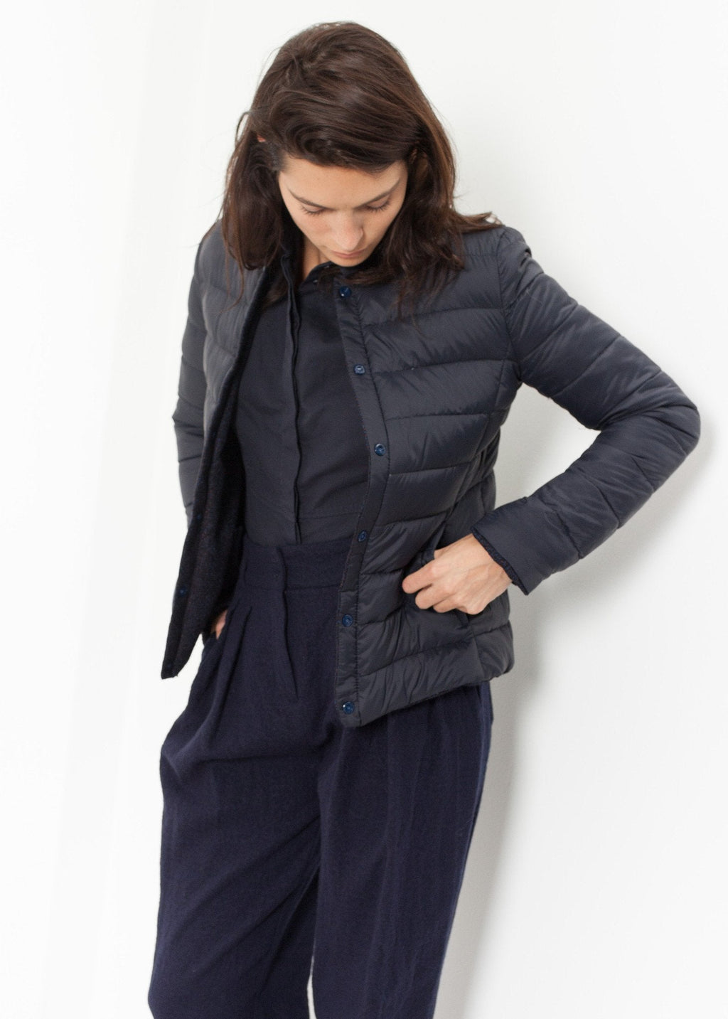 Camelia Reversible Jacket in Navy/Blue right Camelia Reversible Jacket in Navy/Blue