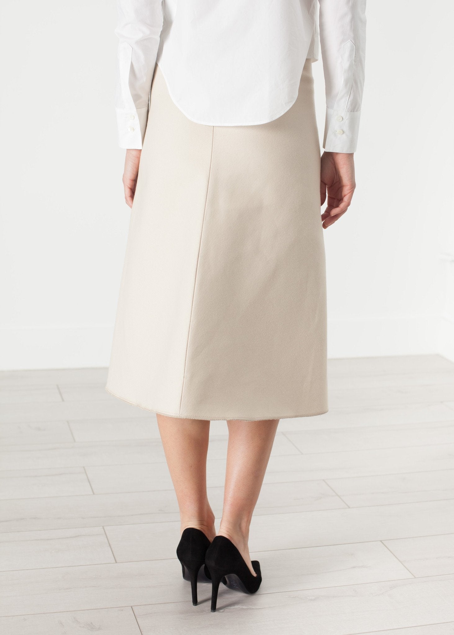Tulle Pleat Skirt in Cream - raj