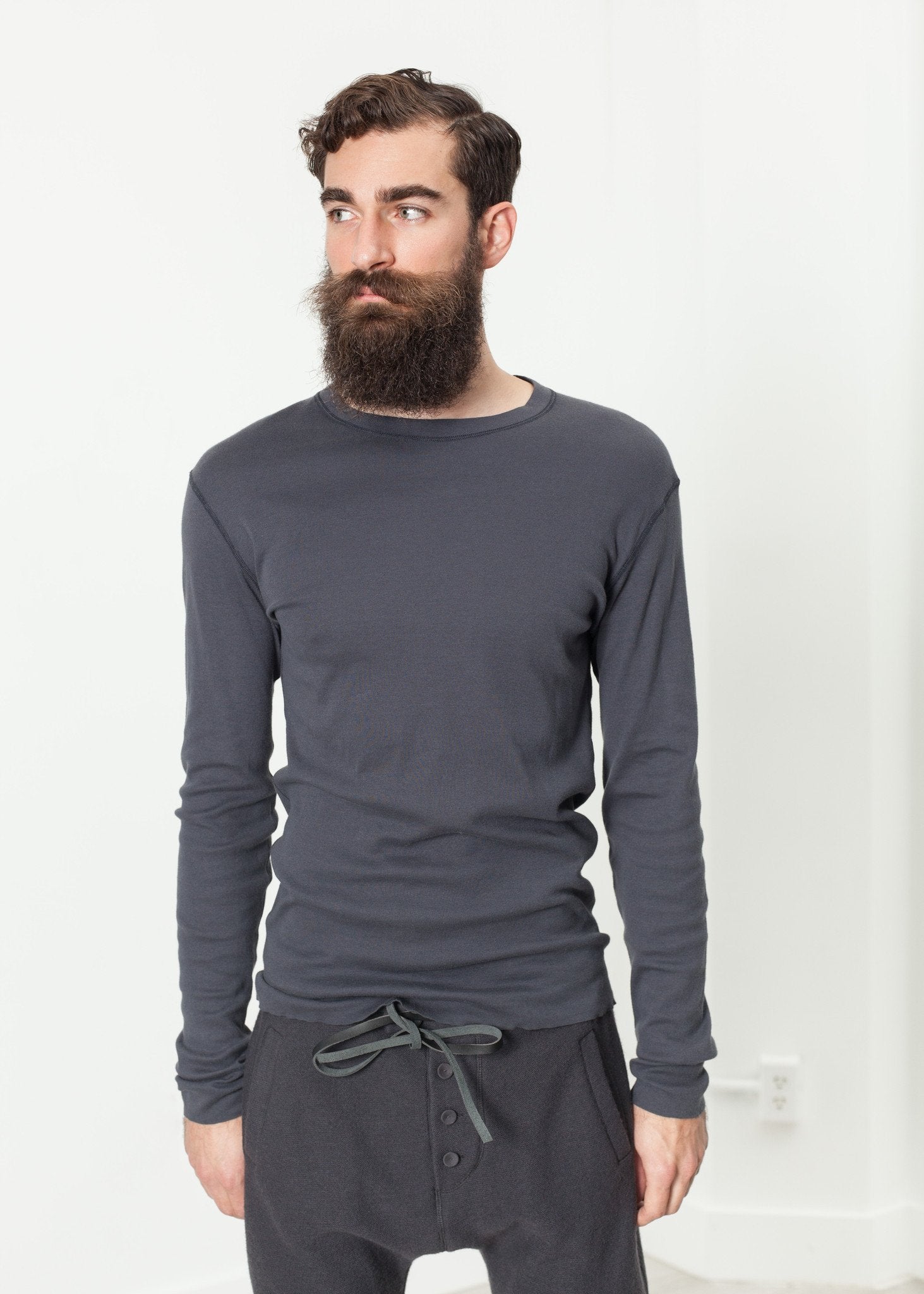 Secon Shale Shirt in Slate -nadeem
