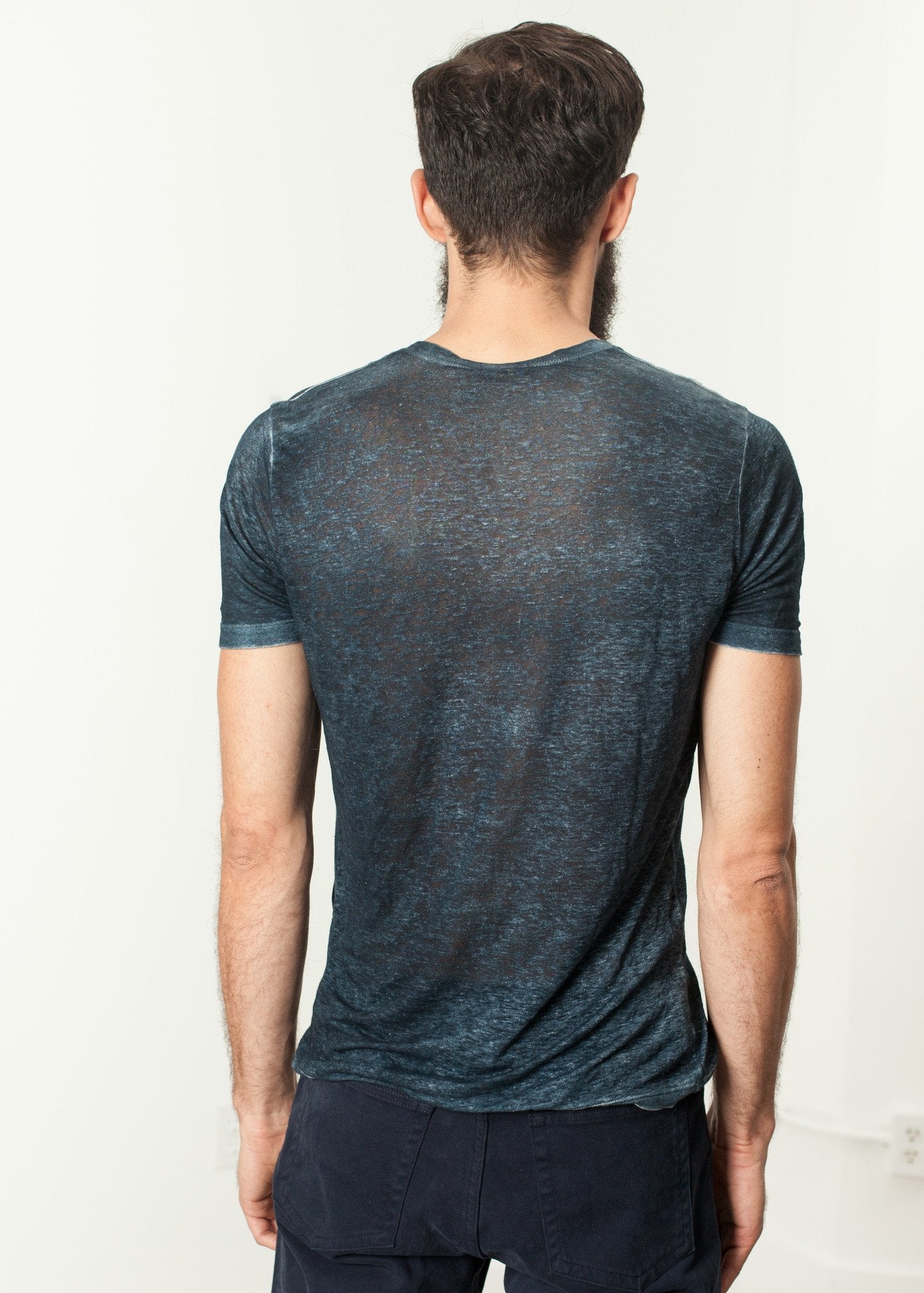 Melange T-Shirt in Navy/Black - raj