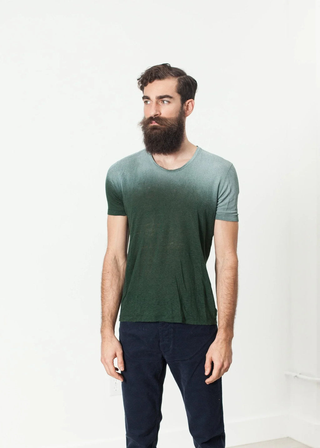 Overprint T-Shirt in Green -nadeem