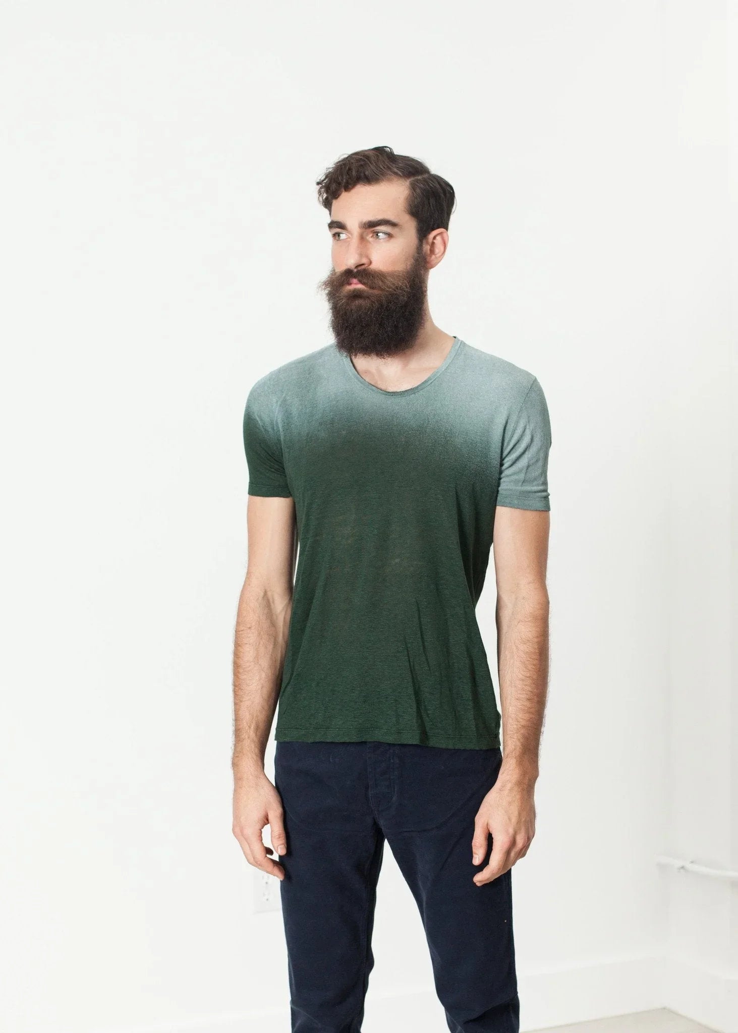 Overprint T-Shirt in Green -nadeem