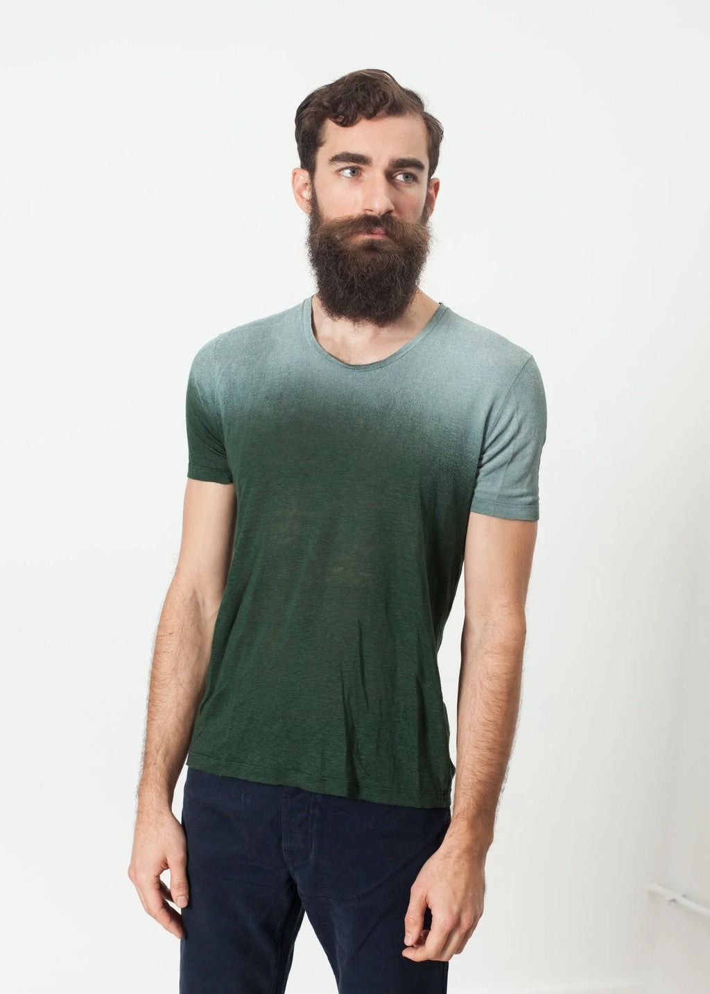 Overprint T-Shirt in Green - raj