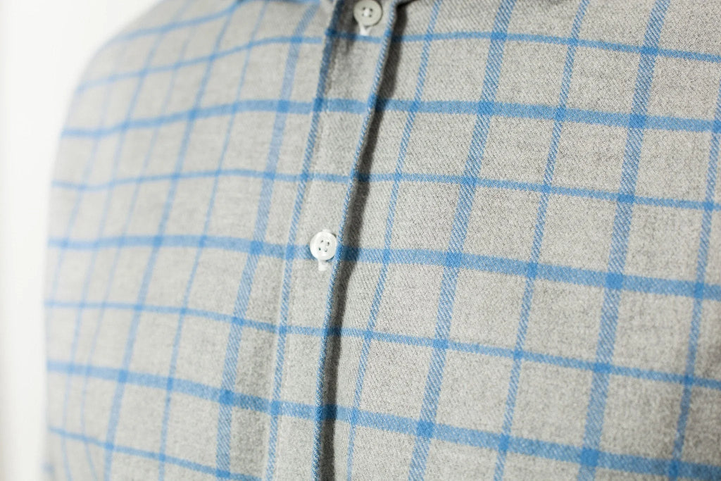 Paul Shirt in Grey Flannel - raj