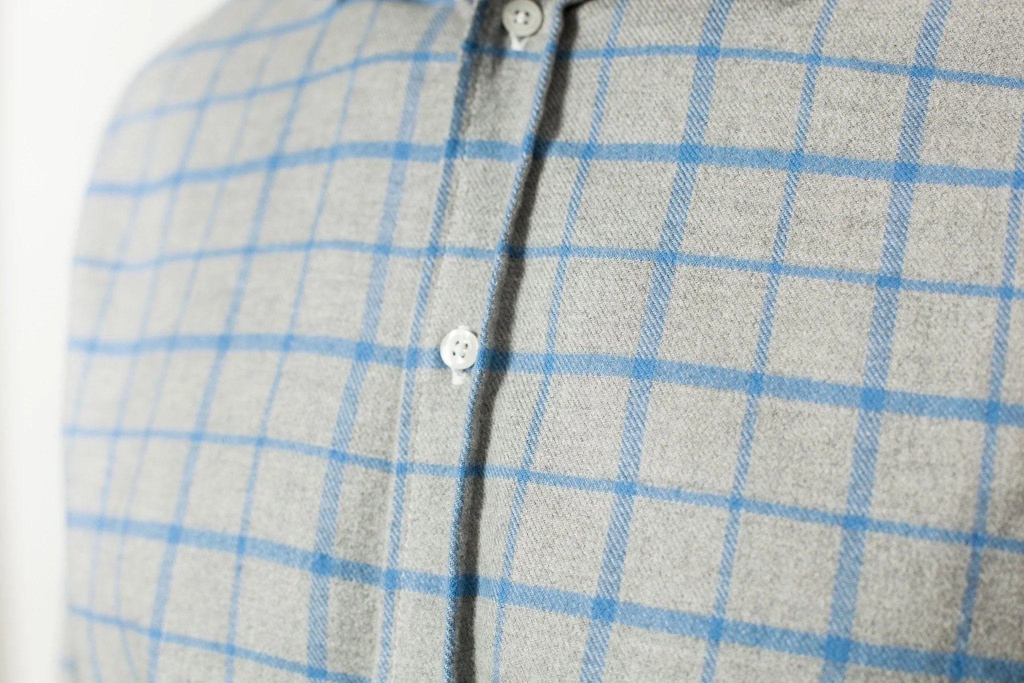 Paul Shirt in Grey Flannel - raj