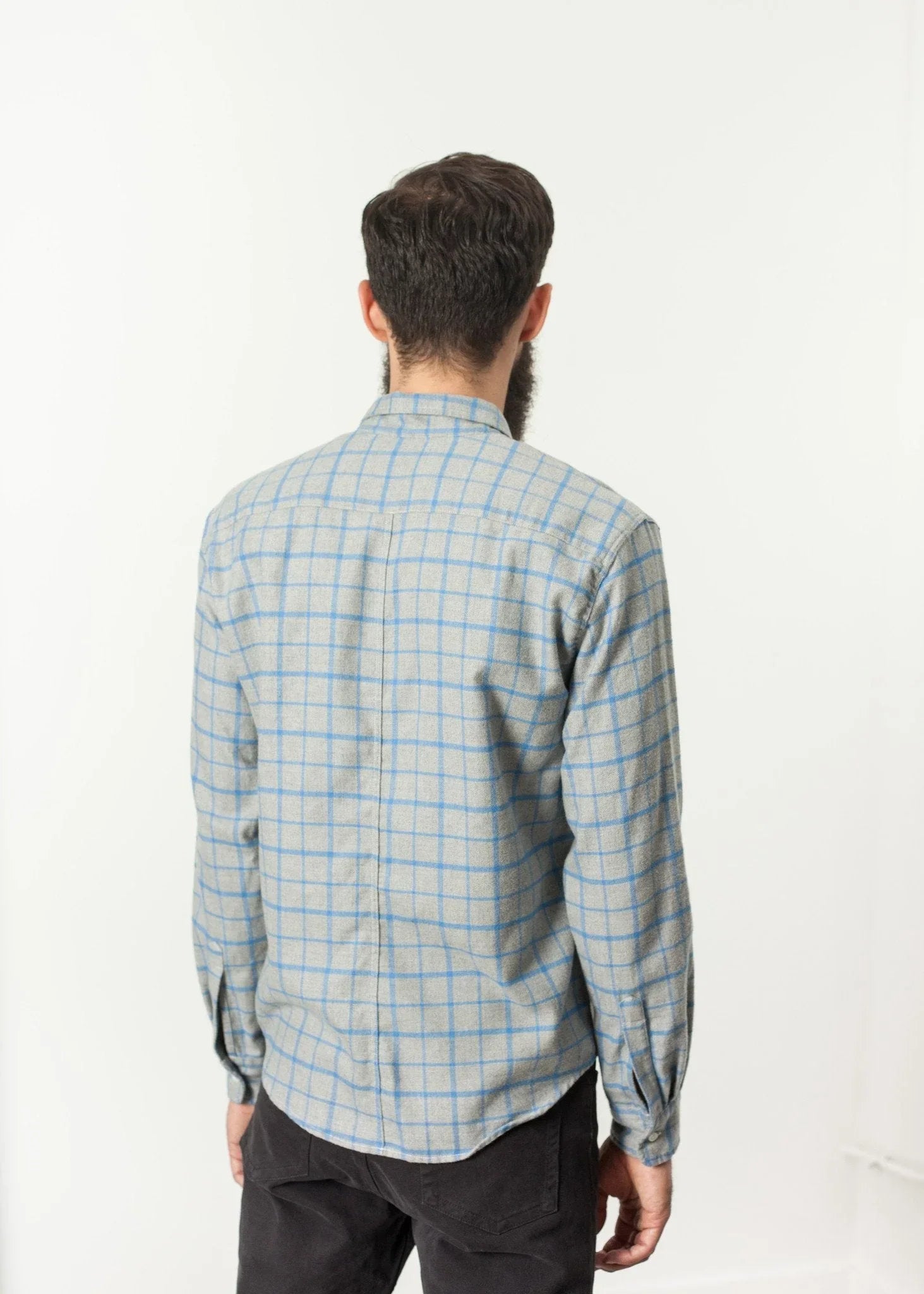 Paul Shirt in Grey Flannel - raj