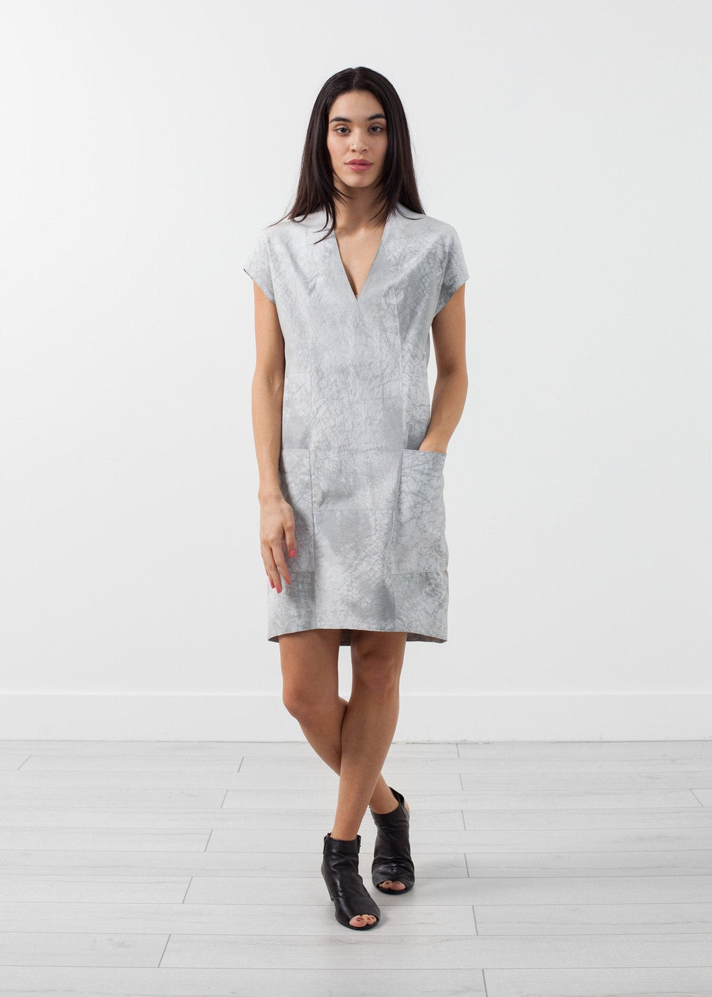 Polygon Leather Dress -nadeem
