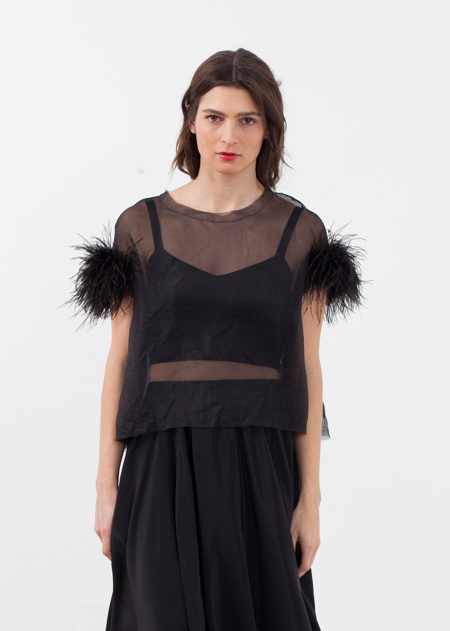 Organza Feather Top -nadeem