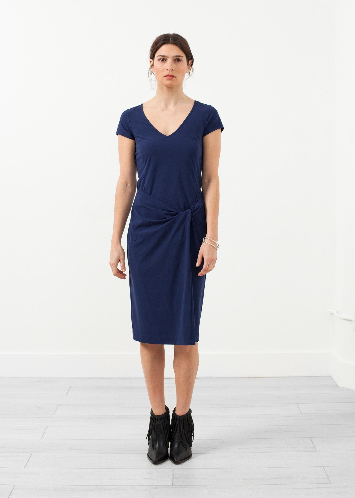 V-Neck Twist Dress -nadeem