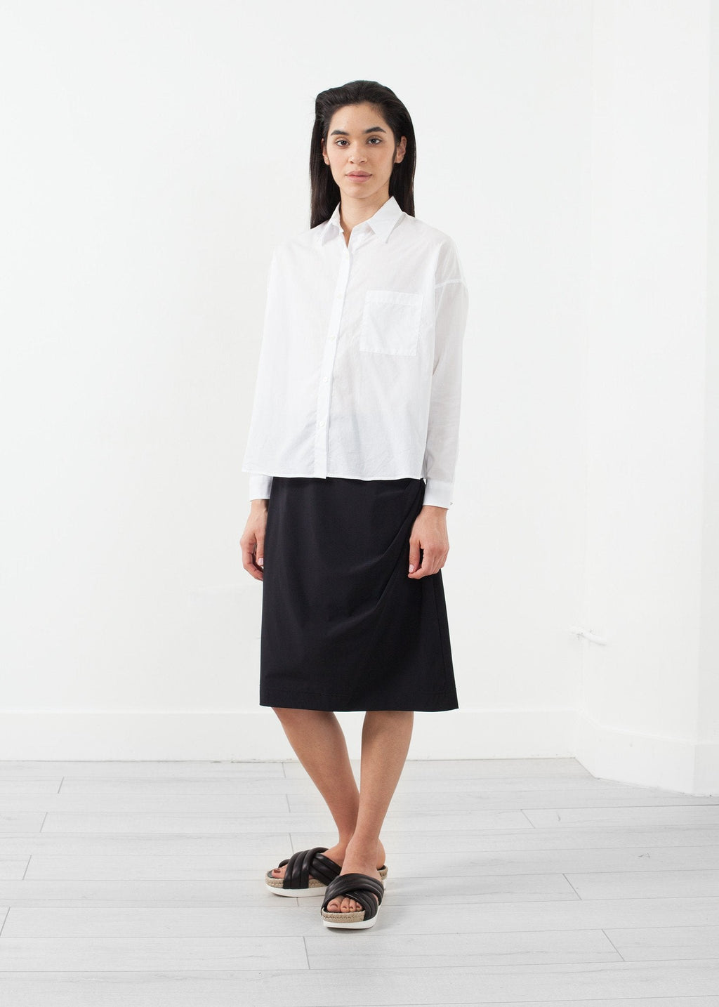 Side Ruche Skirt -nadeem