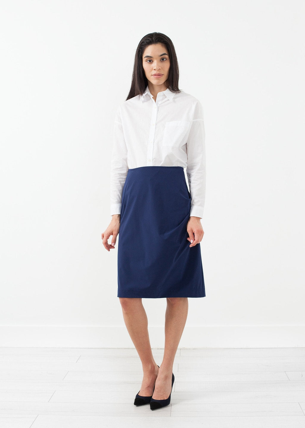Side Ruche Skirt -nadeem