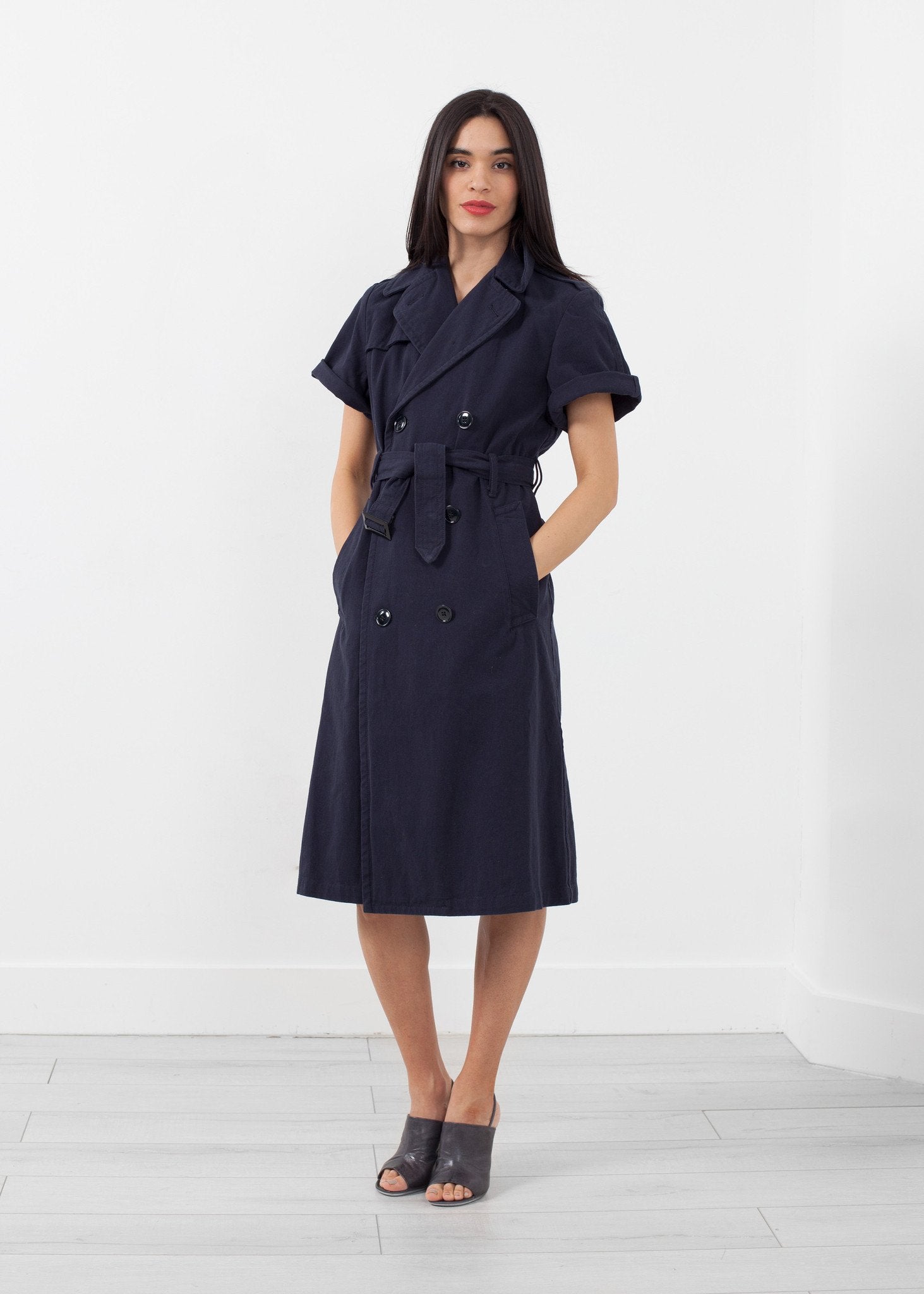Rolled Sleeve Trenchcoat -nadeem