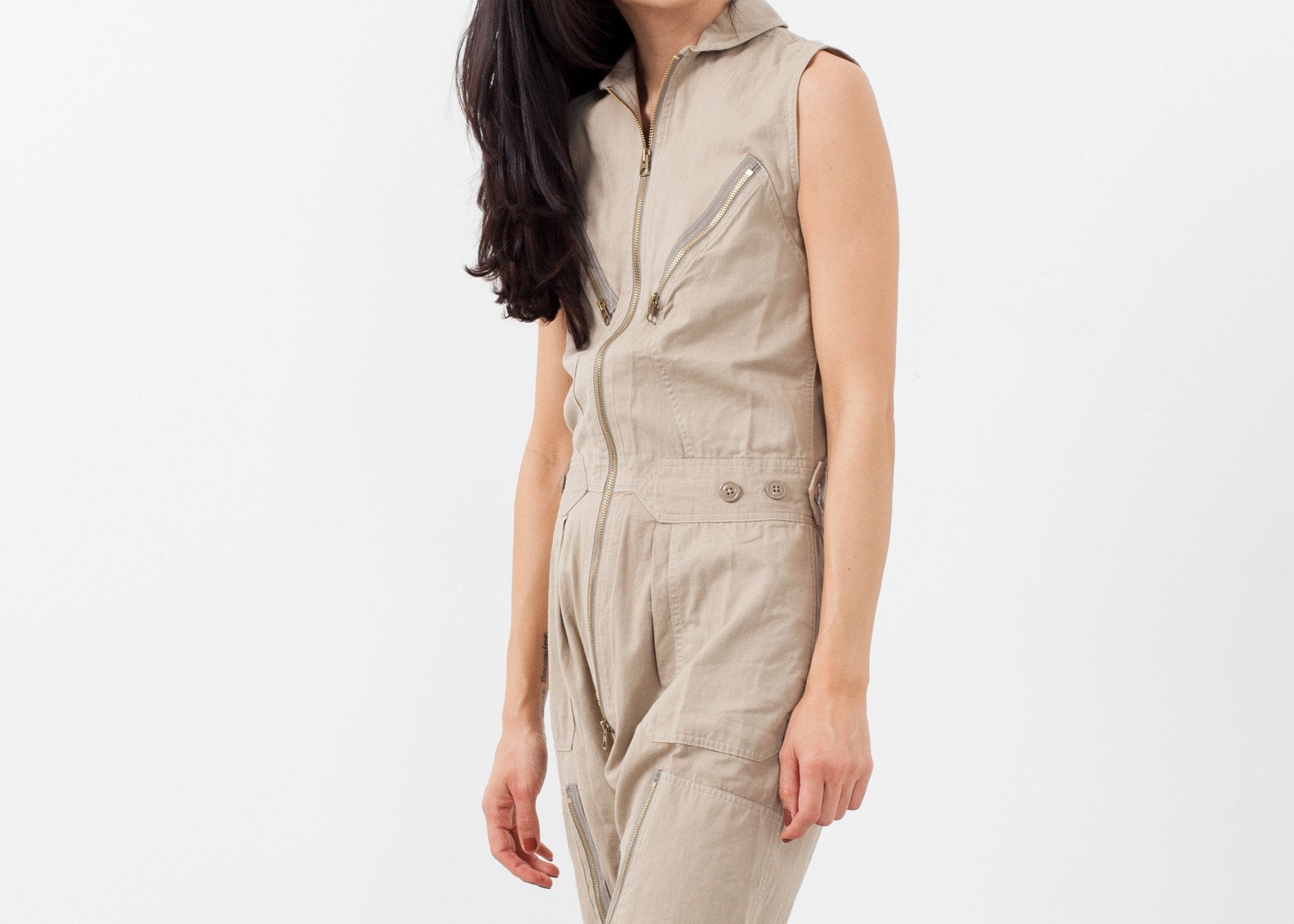 Sleeveless Harem Flightsuit - raj