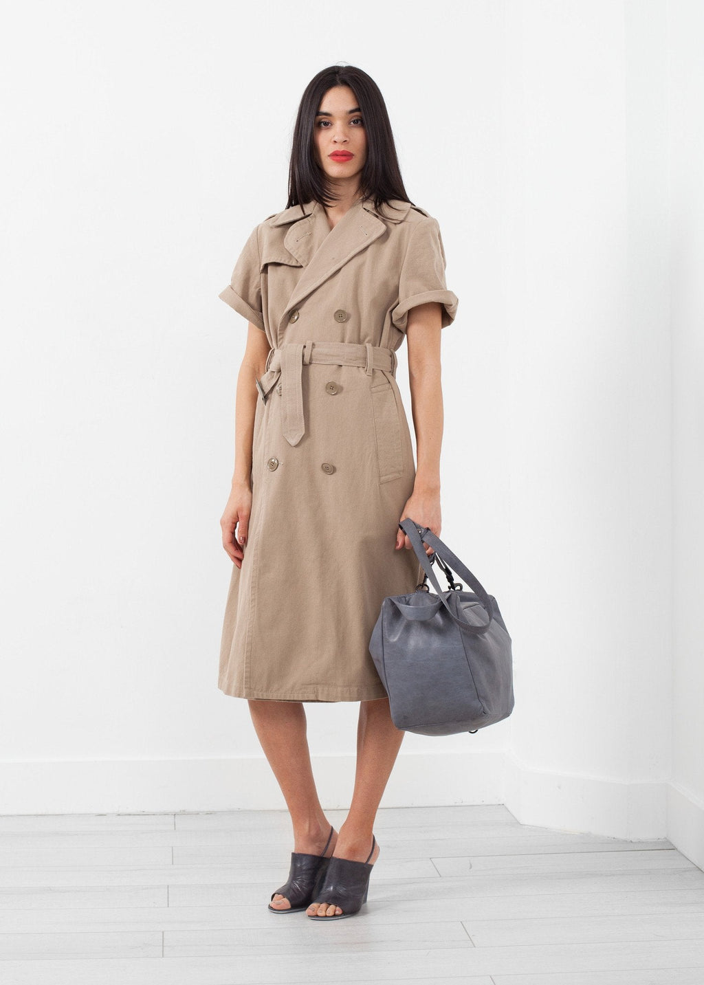 Rolled Sleeve Trenchcoat -nadeem