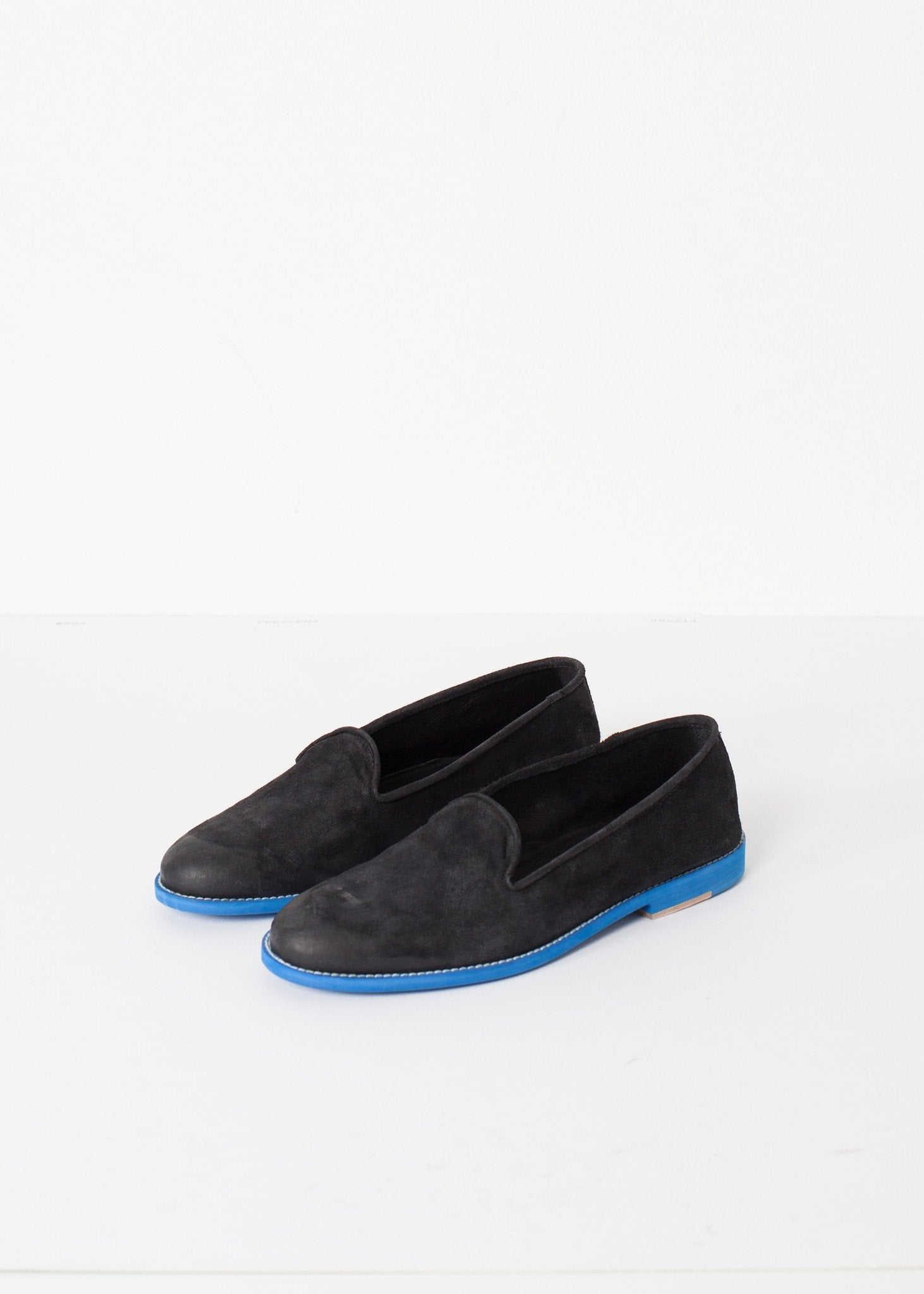 Suede Loafers - Black/Blue -nadeem
