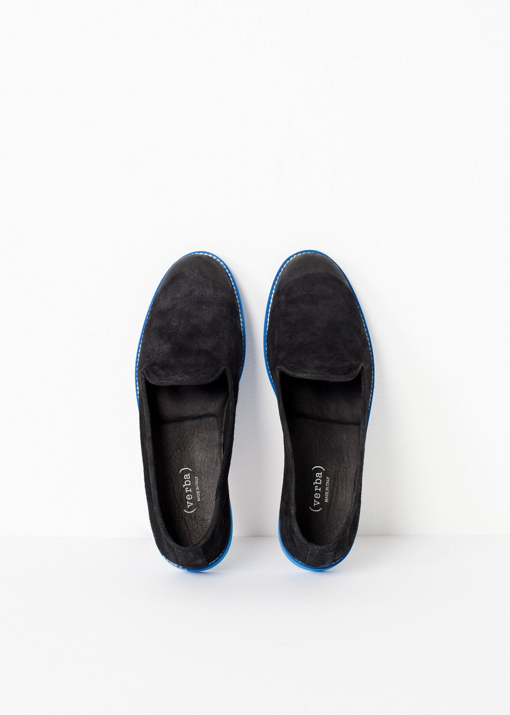 Suede Loafers - Black/Blue - raj