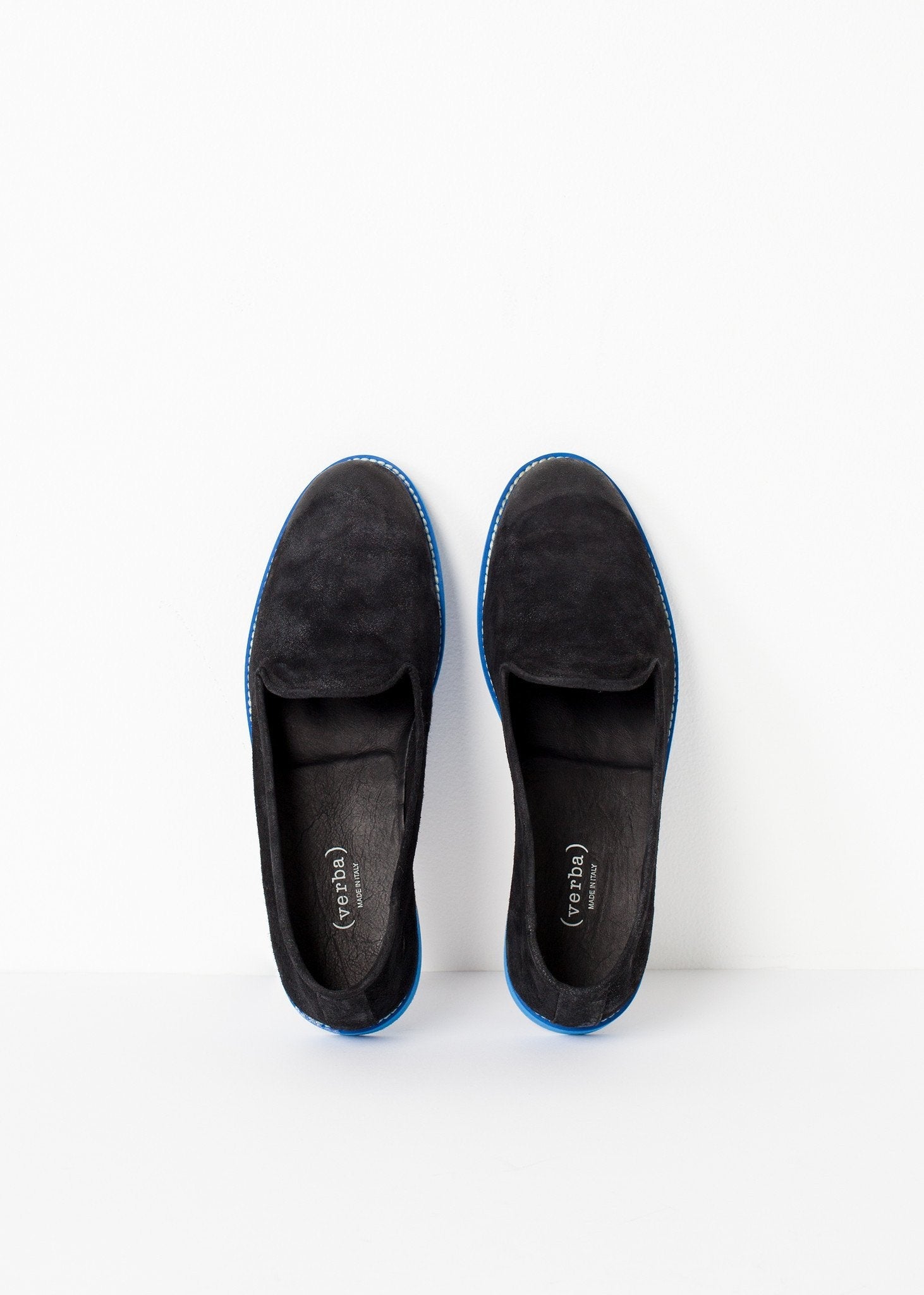 Suede Loafers - Black/Blue - raj