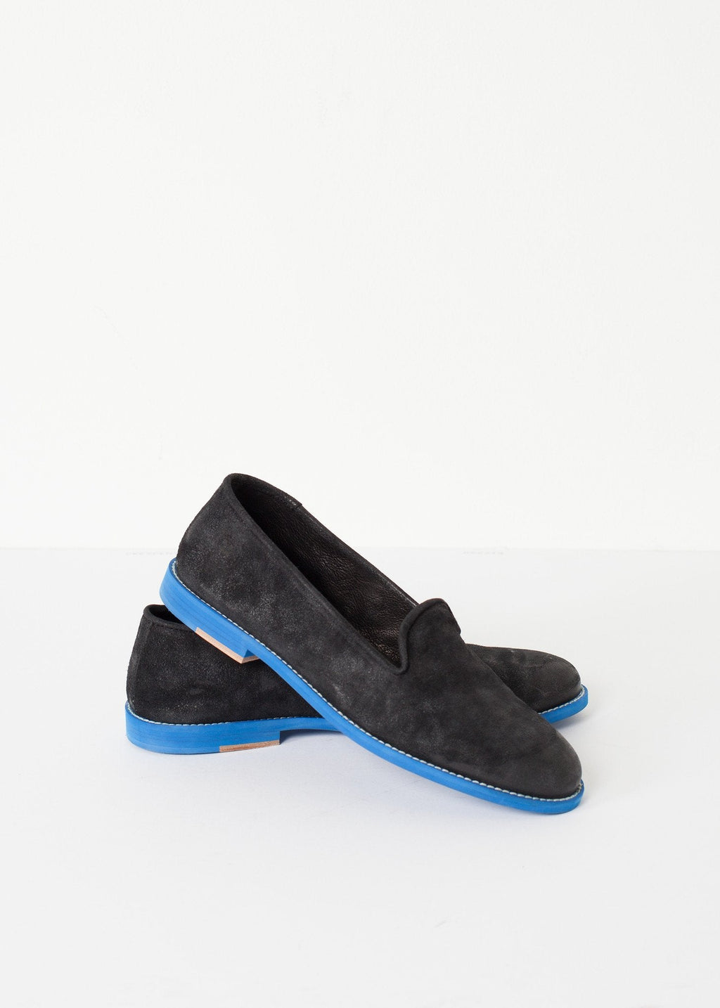 Suede Loafers - Black/Blue - raj