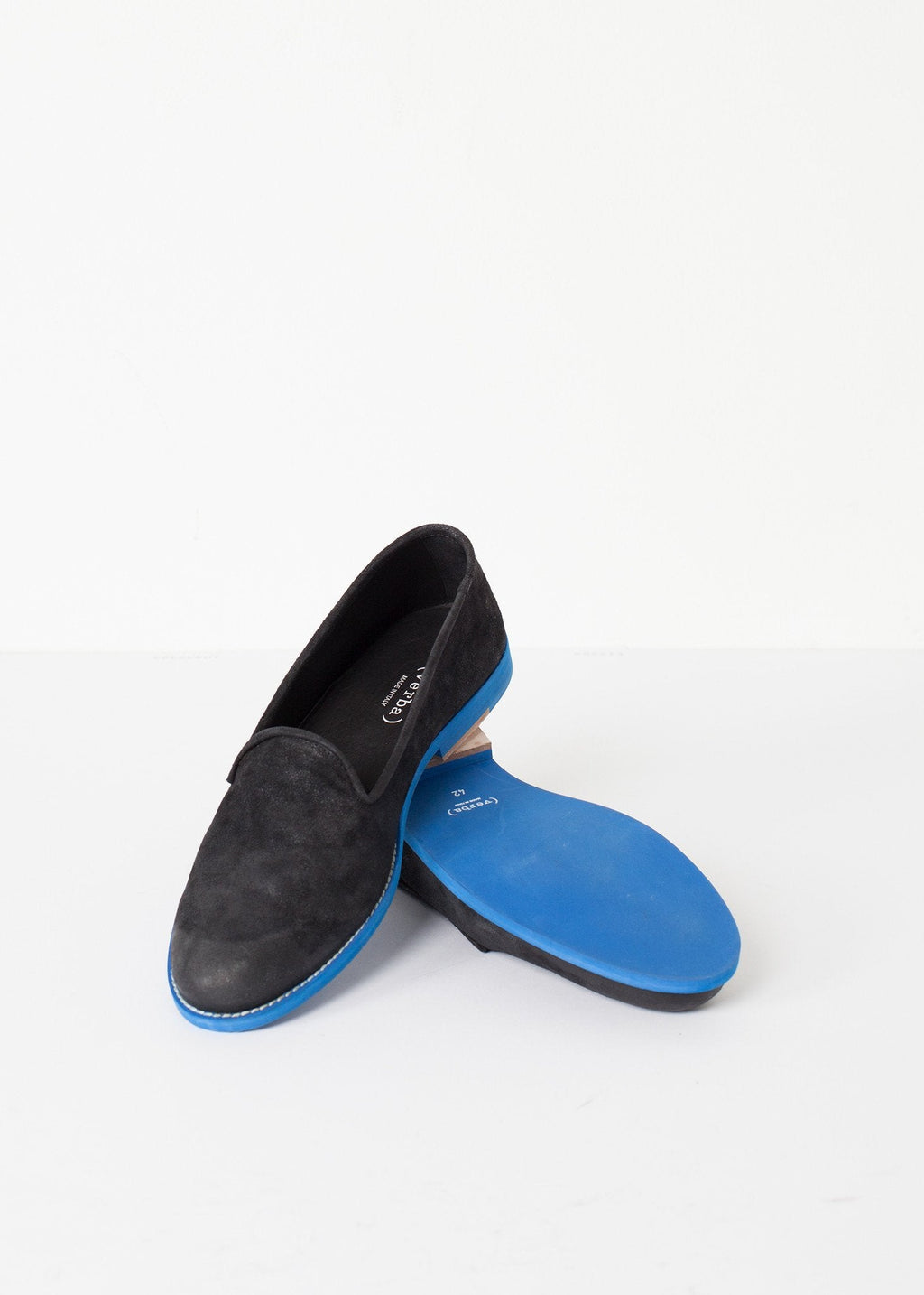 Suede Loafers - Black/Blue - raj