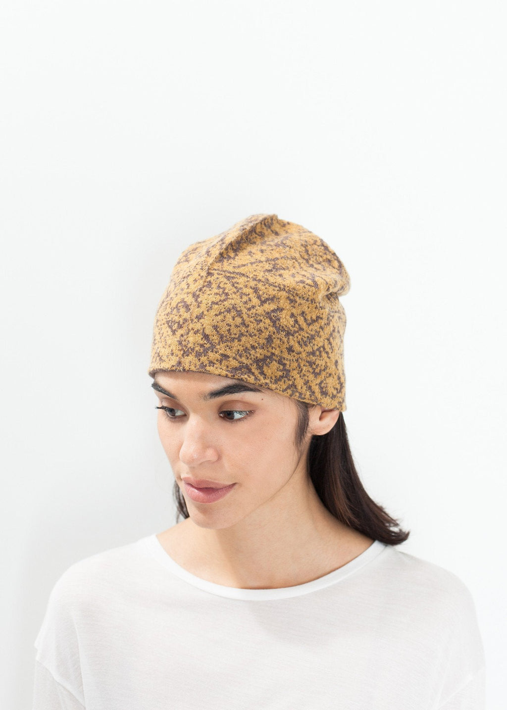 Reversible Beanie in Amber - raj
