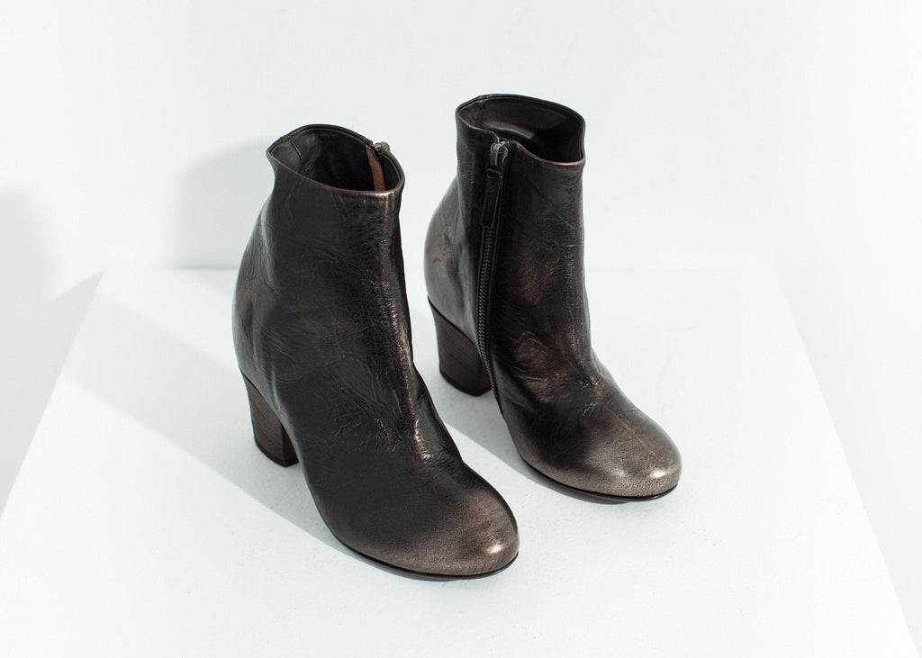 Scavata Ankle Boot in Bronze -nadeem