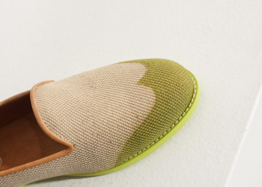 Wingtip Loafer in Lime - raj