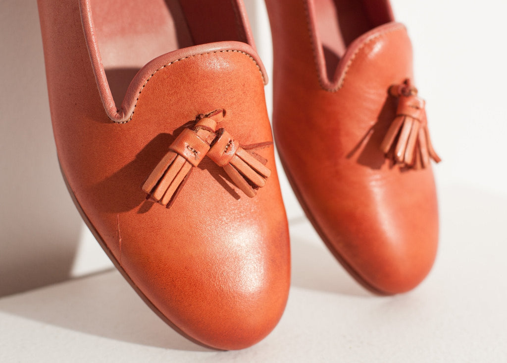 Leather Loafer in Rose - raj