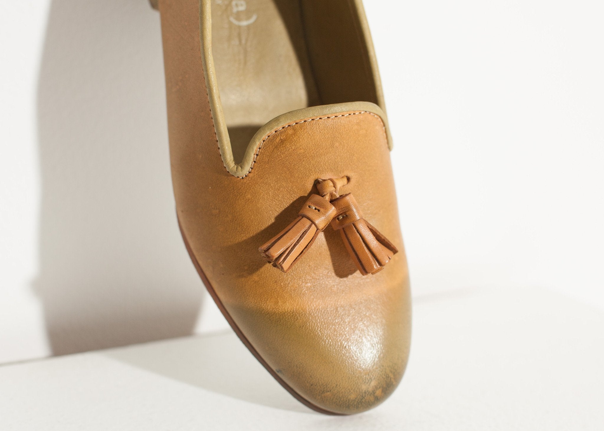 Leather Loafer in Lime - raj