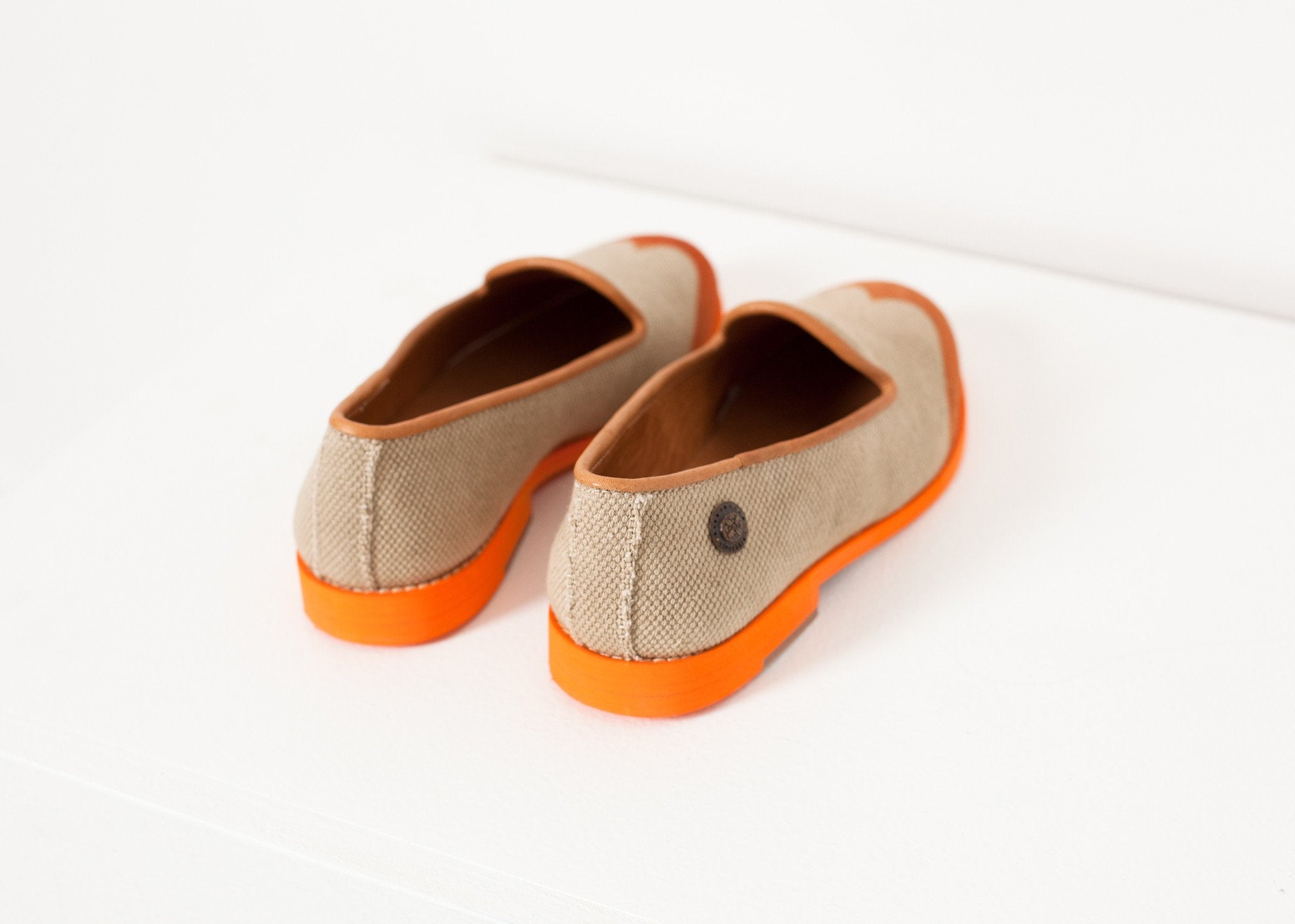Wingtip Loafer in Orange - raj
