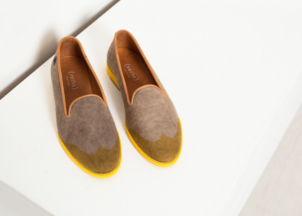 Wingtip Loafer in Yellow - raj