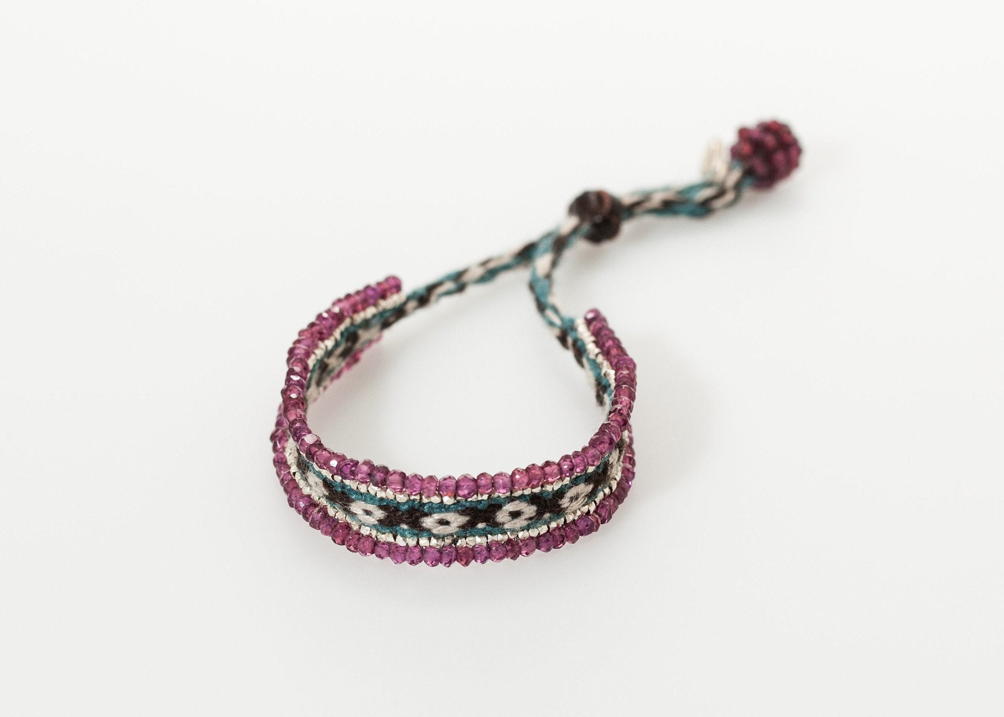 Oaxacan Bracelet in Garnet -nadeem