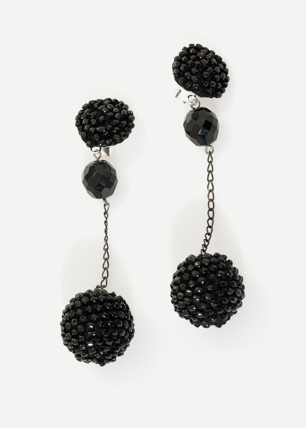 Drop Cluster Earring in Black right Drop Cluster Earring in Black