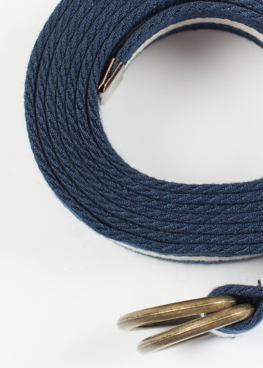 Striped Web Belt in Navy/White - raj
